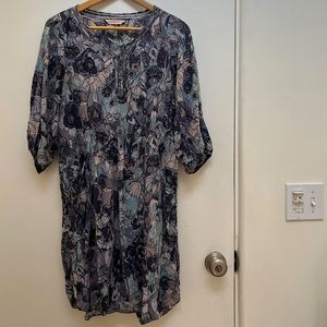 Rebecca Taylor floral silk dress with pockets 10